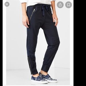 Gap moto zipper jogger pants